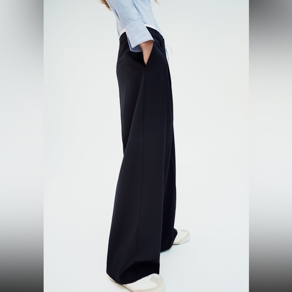 NWT Zara double waist wide leg pants - Picture 5 of 6